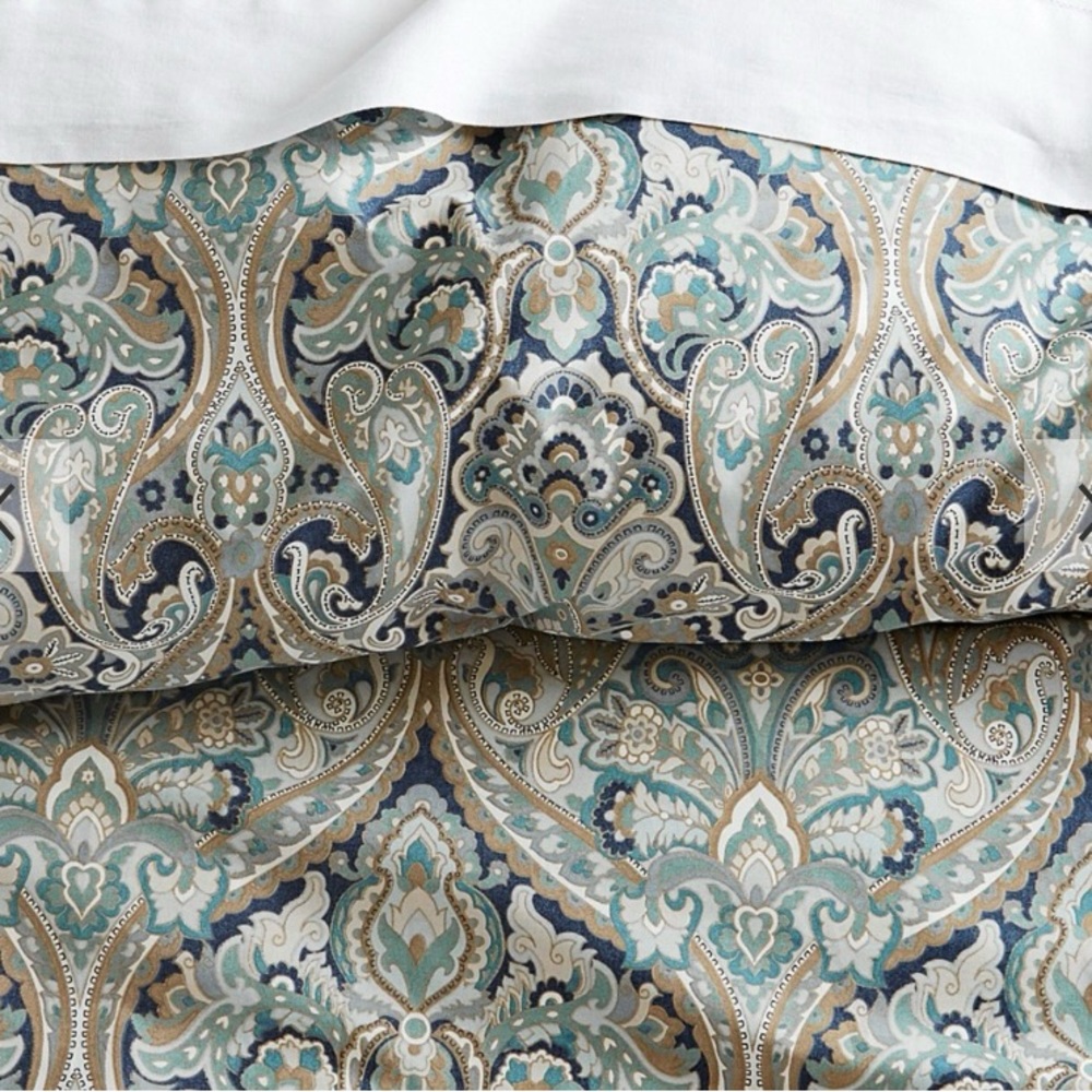 Pottery Barn Mackenna Paisley King Duvet cover (92”x108”)